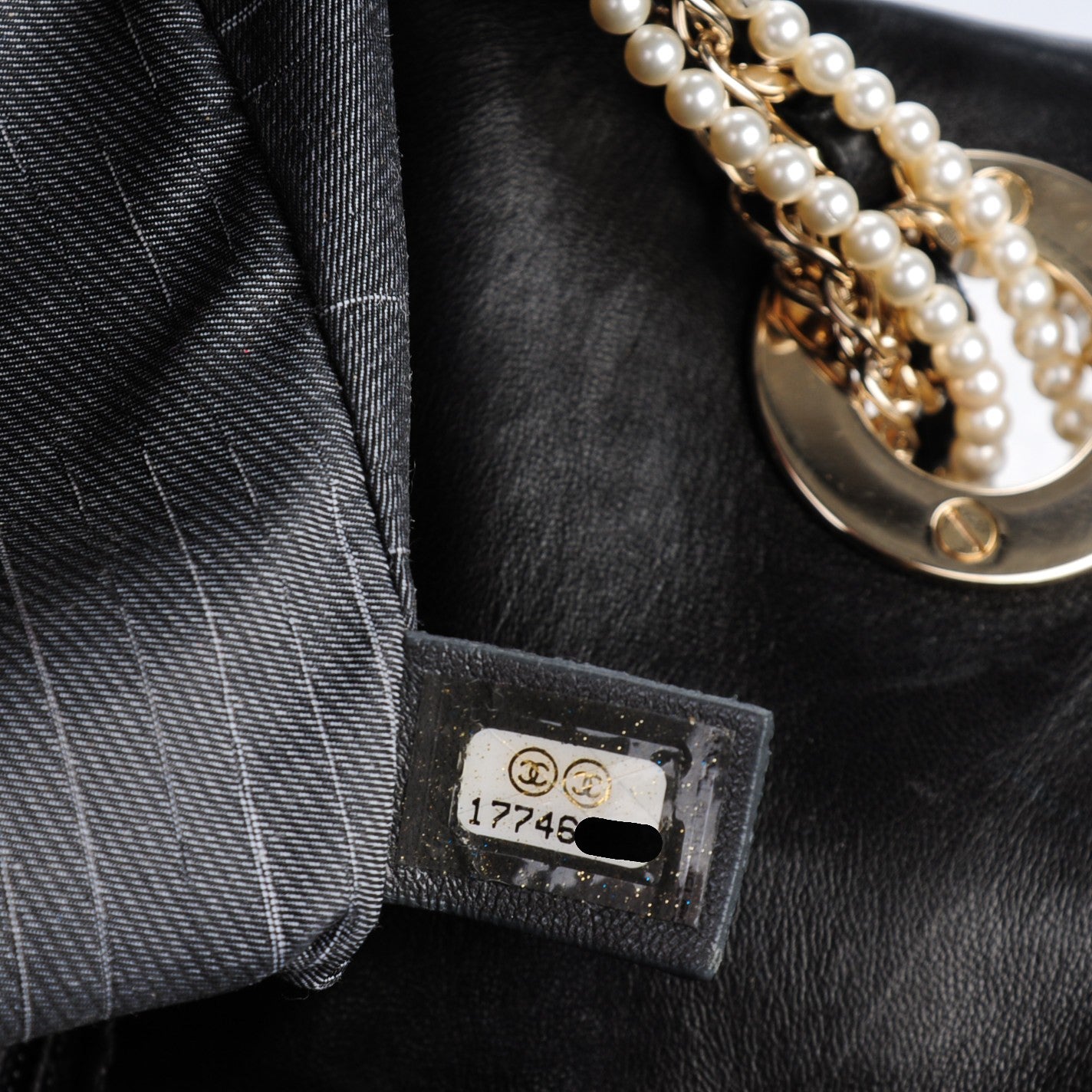 Chanel Lambskin Quilted Medium Westminster Pearl Flap Black 7 of 7