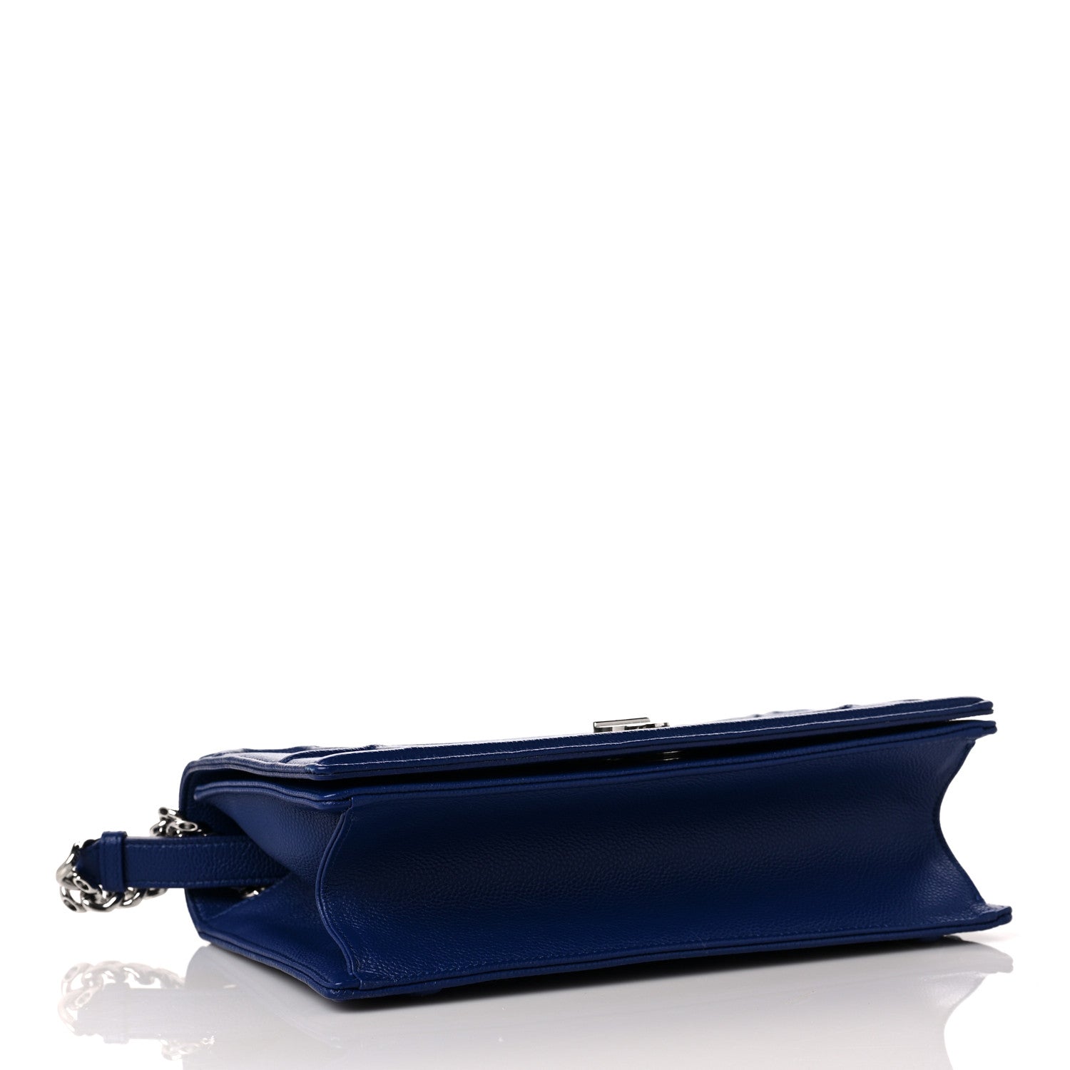 Christian Dior Grained Calfskin Small Diorama Flap Bag Bleu De Minuit 4 of 9