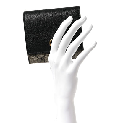 Gucci Dollar Calfskin GG Supreme Monogram Medium GG Marmont Wallet Black Beige Ebony 2 of 6