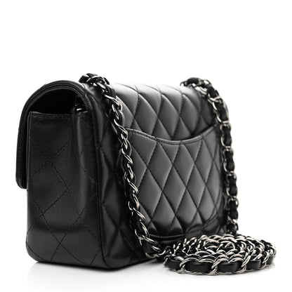 Chanel Lambskin Quilted Mini Rectangular Flap Black 3 of 11