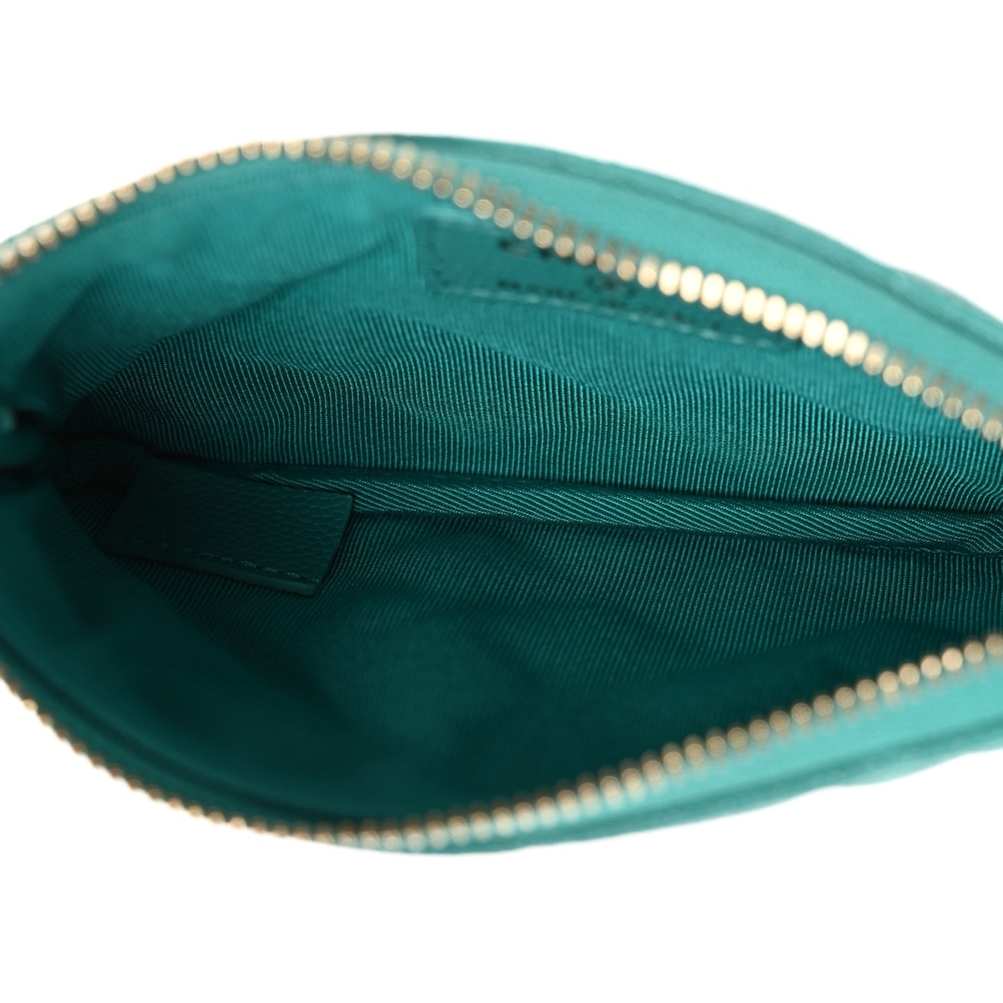 Caviar Quilted Small Cosmetic Case Turquoise