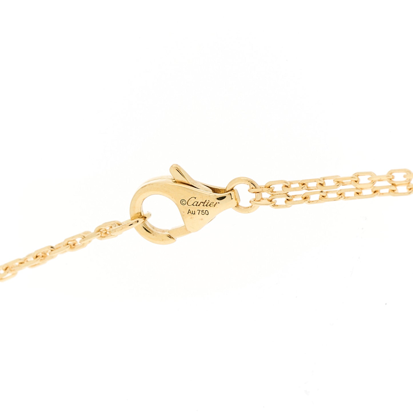 18K Yellow Gold 2 Diamond LOVE Necklace