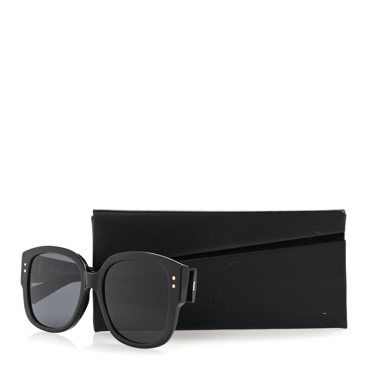 Acetate Cannage Lady Dior Studs 5 Sunglasses Black