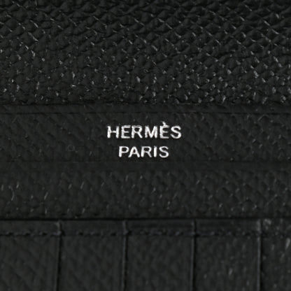 Hermes Epsom Bearn Compact Wallet Black 6 of 9