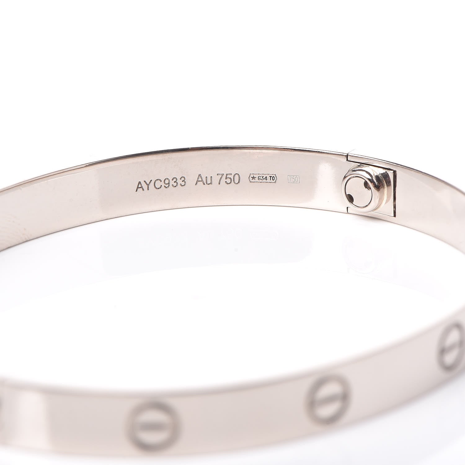Cartier 18K White Gold LOVE Bracelet 18 6 of 7