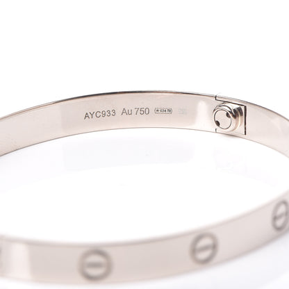 Cartier 18K White Gold LOVE Bracelet 18 6 of 7