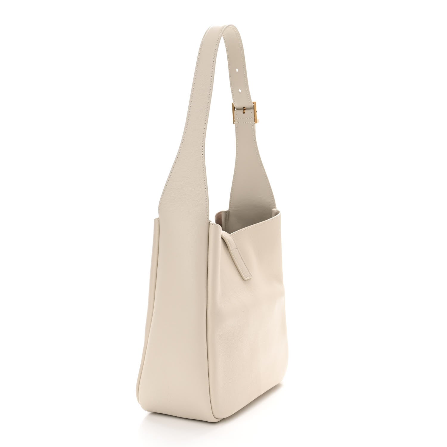 Saint Laurent Smooth Calfskin Small Le 5 A 7 Soft Hobo Blanc Vintage 3 of 10