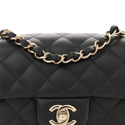 Chanel Lambskin Quilted Mini Rectangular Flap Black 8 of 10