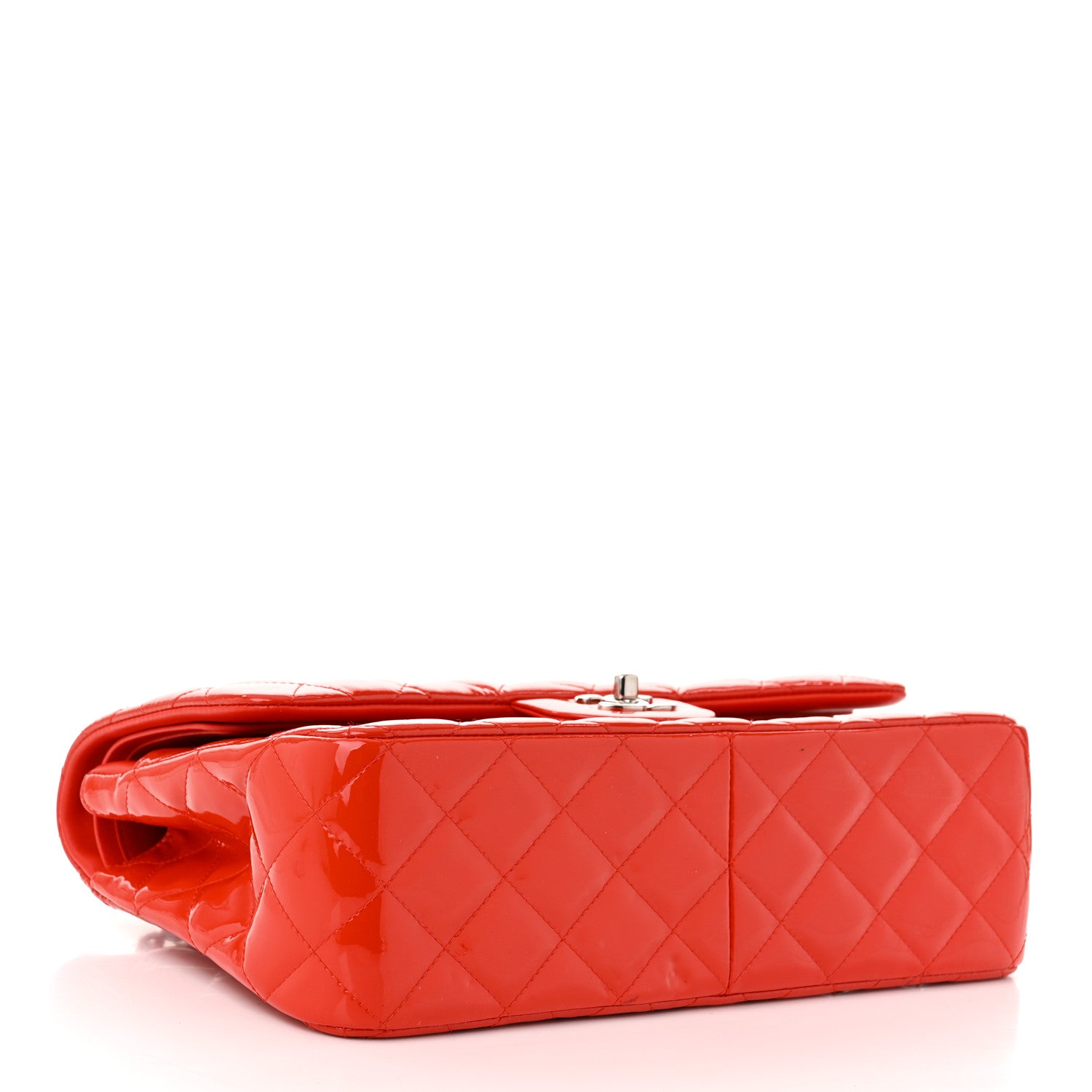 Chanel Patent Quilted Jumbo Double Flap Red 4 of 10