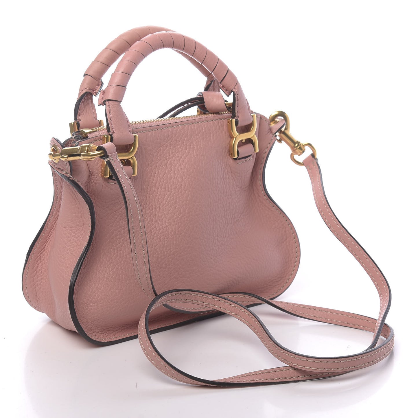 Calfskin Mini Marcie Satchel Anemone Pink