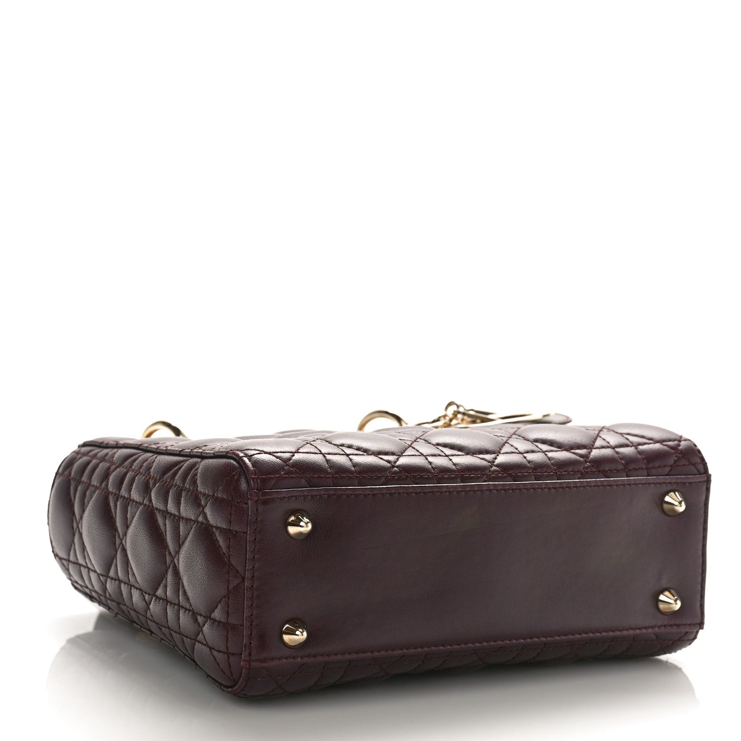 Lambskin Cannage Small Lucky Badges My Lady Dior Plum