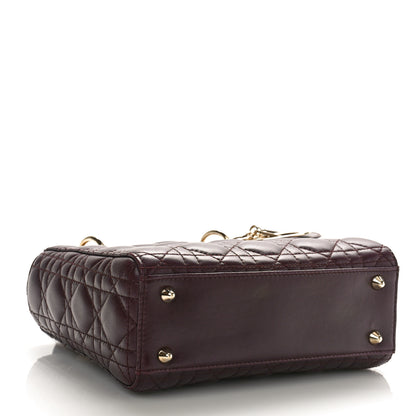 Christian Dior Lambskin Cannage Small Lucky Badges My Lady Dior Plum 4 of 10