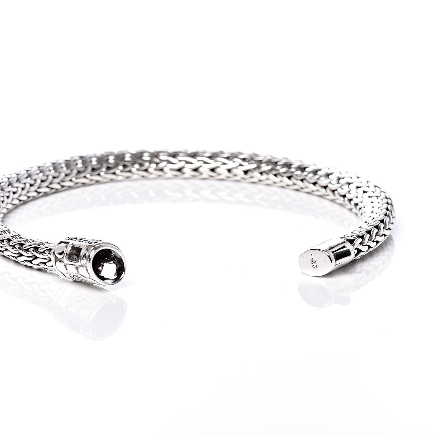 John Hardy Sterling Silver Black Sapphire 7mm Classic Chain Bracelet M 5 of 5