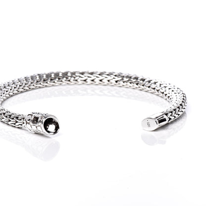 John Hardy Sterling Silver Black Sapphire 7mm Classic Chain Bracelet M 5 of 5