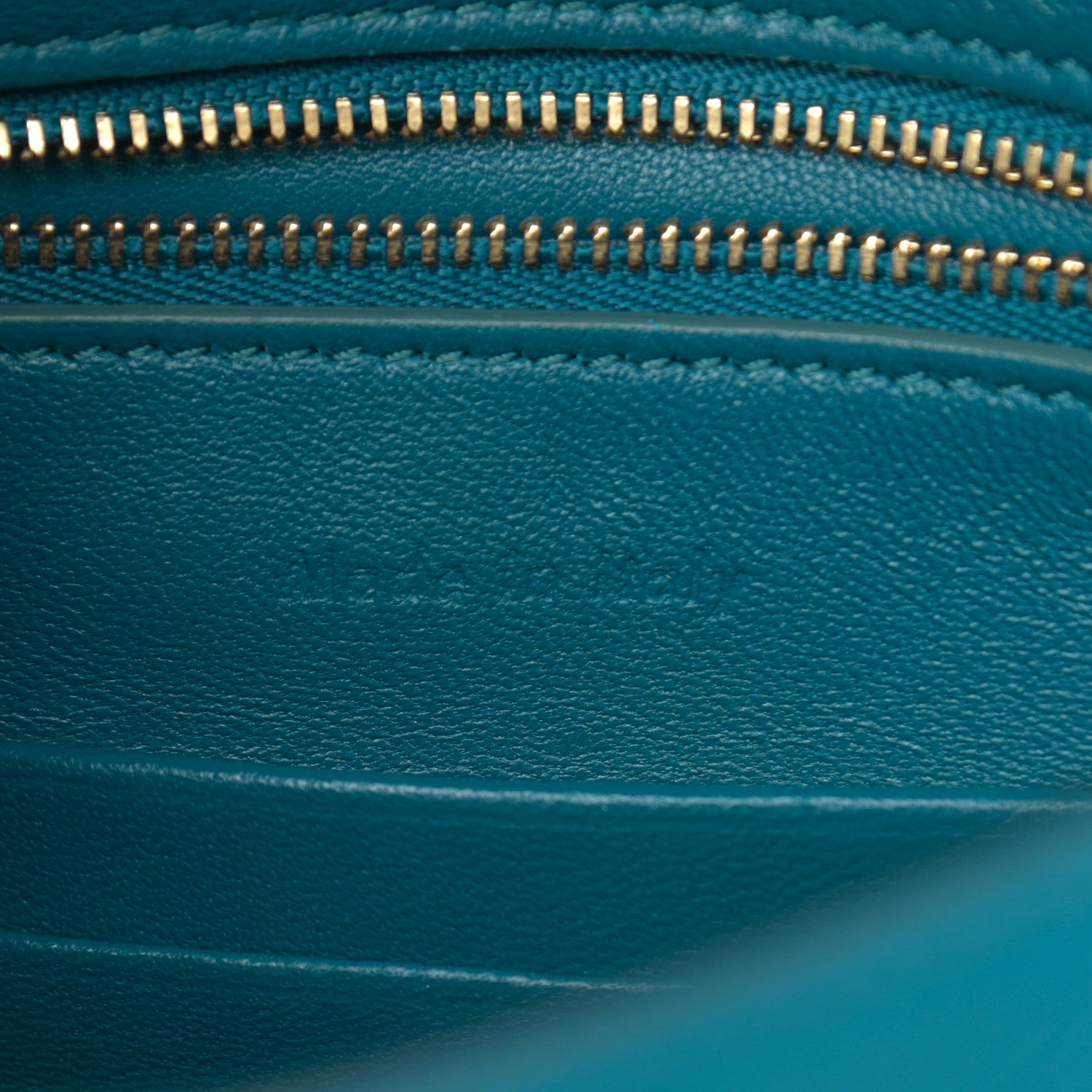 Celine Grained Calfskin Small Trotteur Teal Blue 6 of 11