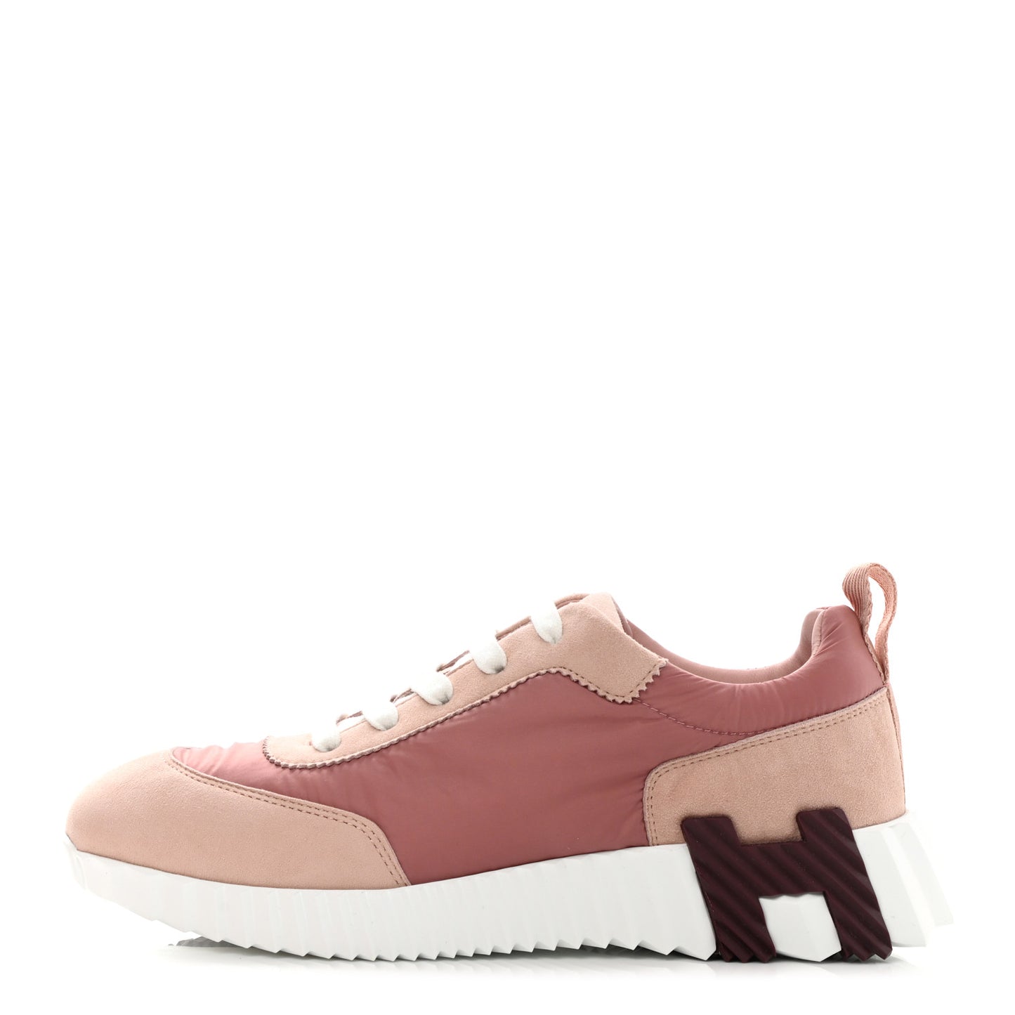 Parachute Fabric Suede Goatskin Bouncing Sneakers 37 Rose Rose Opaline