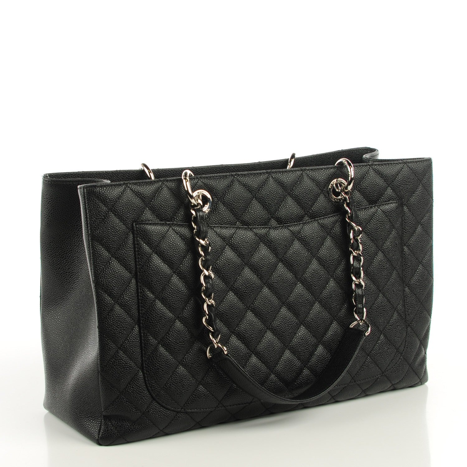 Chanel Caviar Quilted XL Grand Shopping Tote GST Black 3 of 7