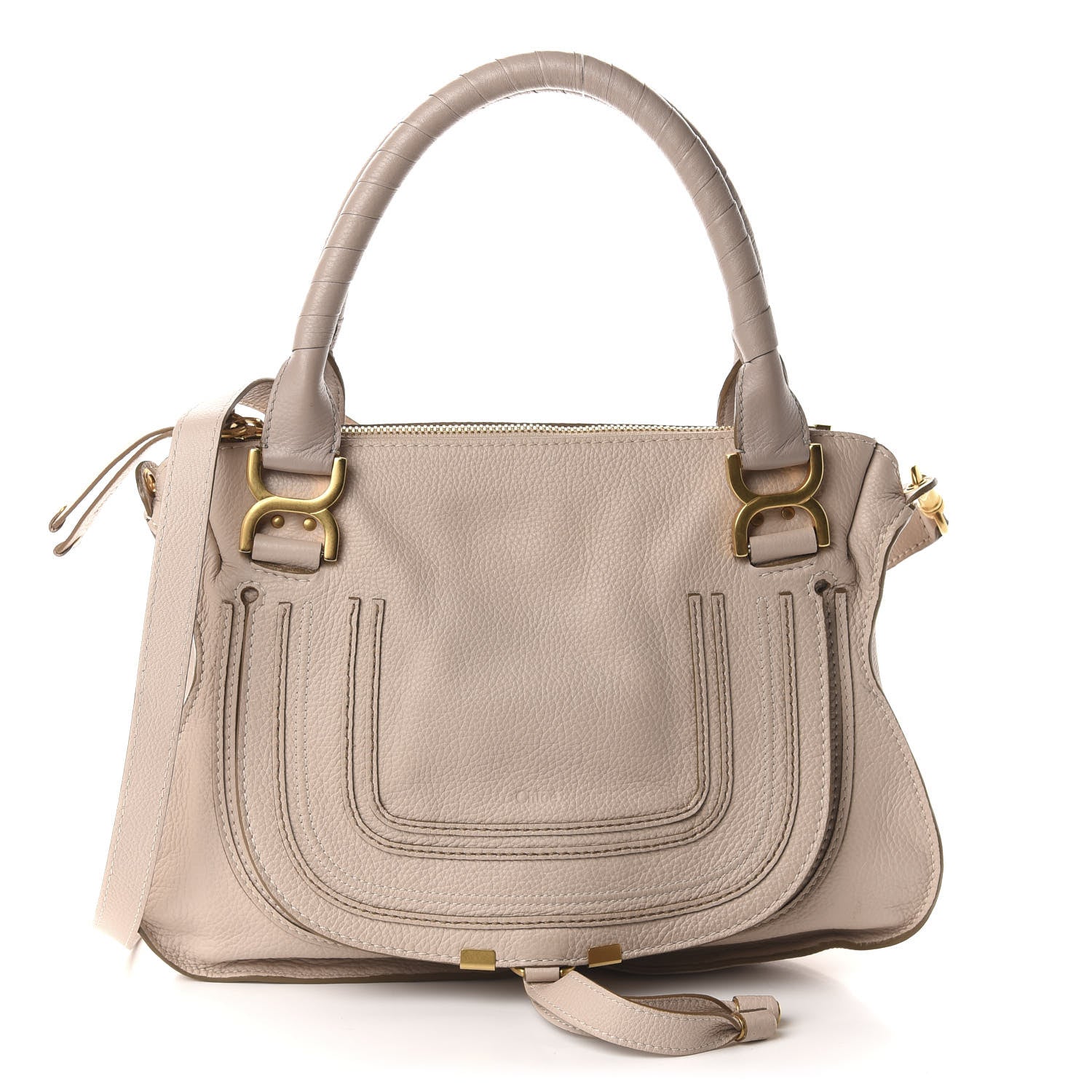 Chloe Calfskin Medium Marcie Satchel Abstract White 1 of 10