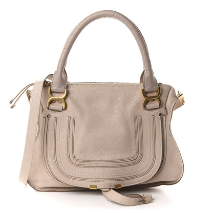Chloe Calfskin Medium Marcie Satchel Abstract White 1 of 10