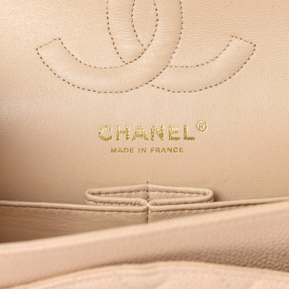 Chanel Caviar Quilted Medium Double Flap Light Beige 9 of 11