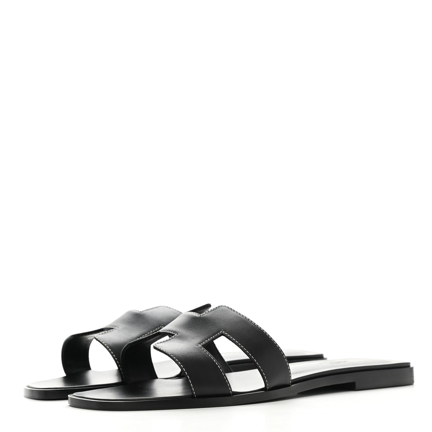 Box Calfskin Oran Sandals 40.5 Black