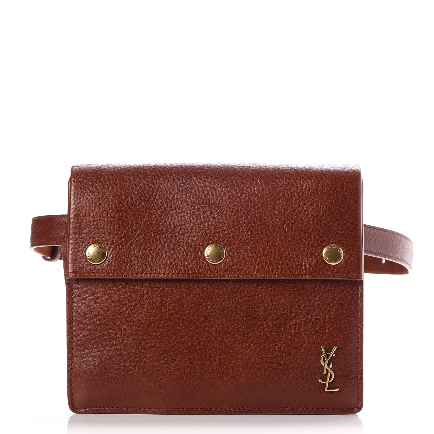 Saint Laurent Grained Calfskin Noe Belt Bag Cognac 1 of 8
