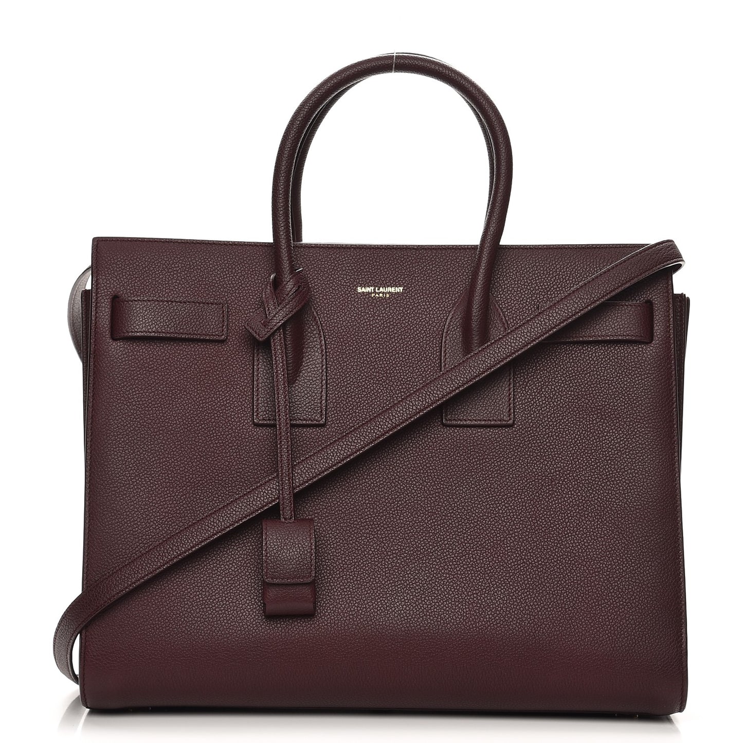 Grained Calfskin Small Classic Sac De Jour Amaranto
