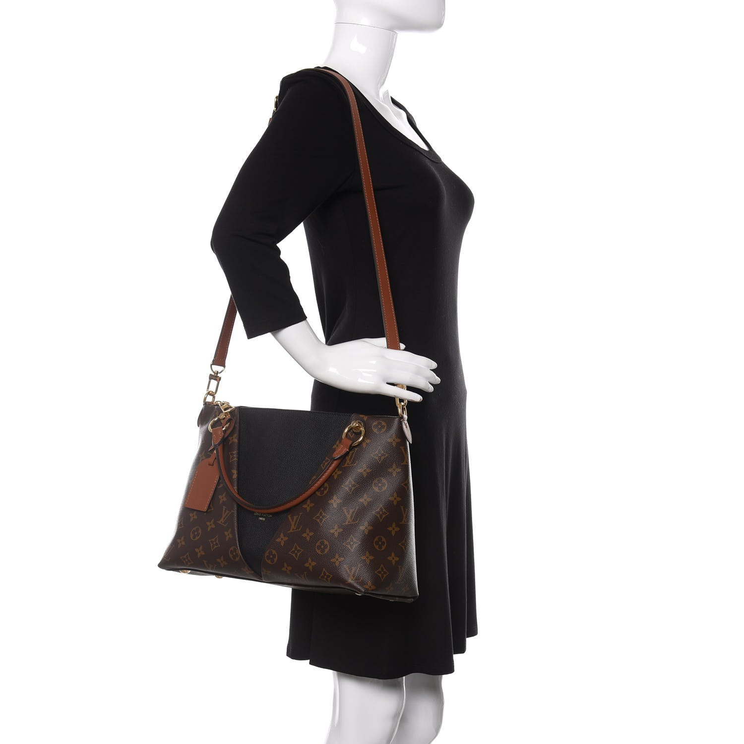 Louis Vuitton Monogram V Tote MM Black 2 of 10