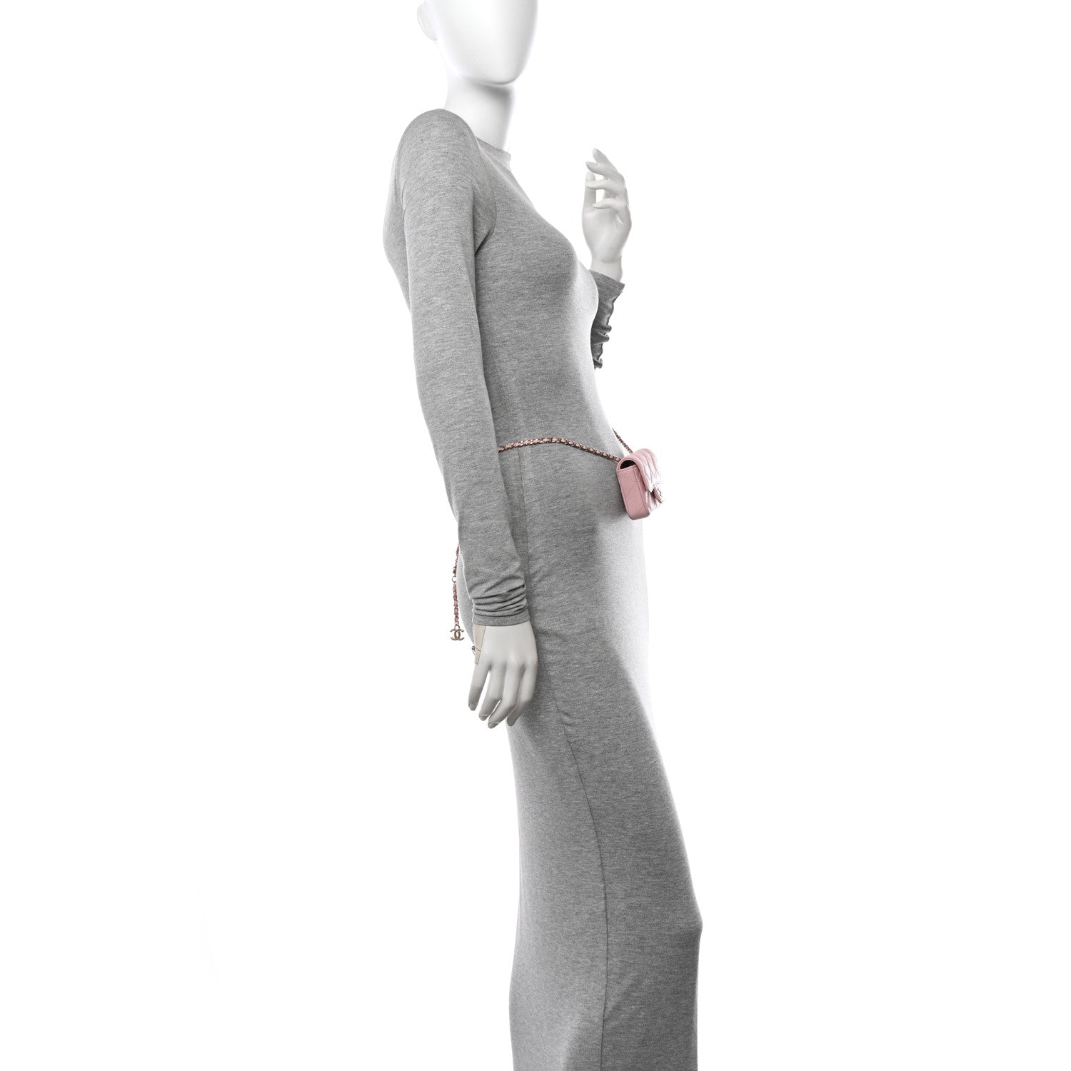 Chanel Caviar Quilted Mini Chain Belt Bag Light Pink 2 of 12