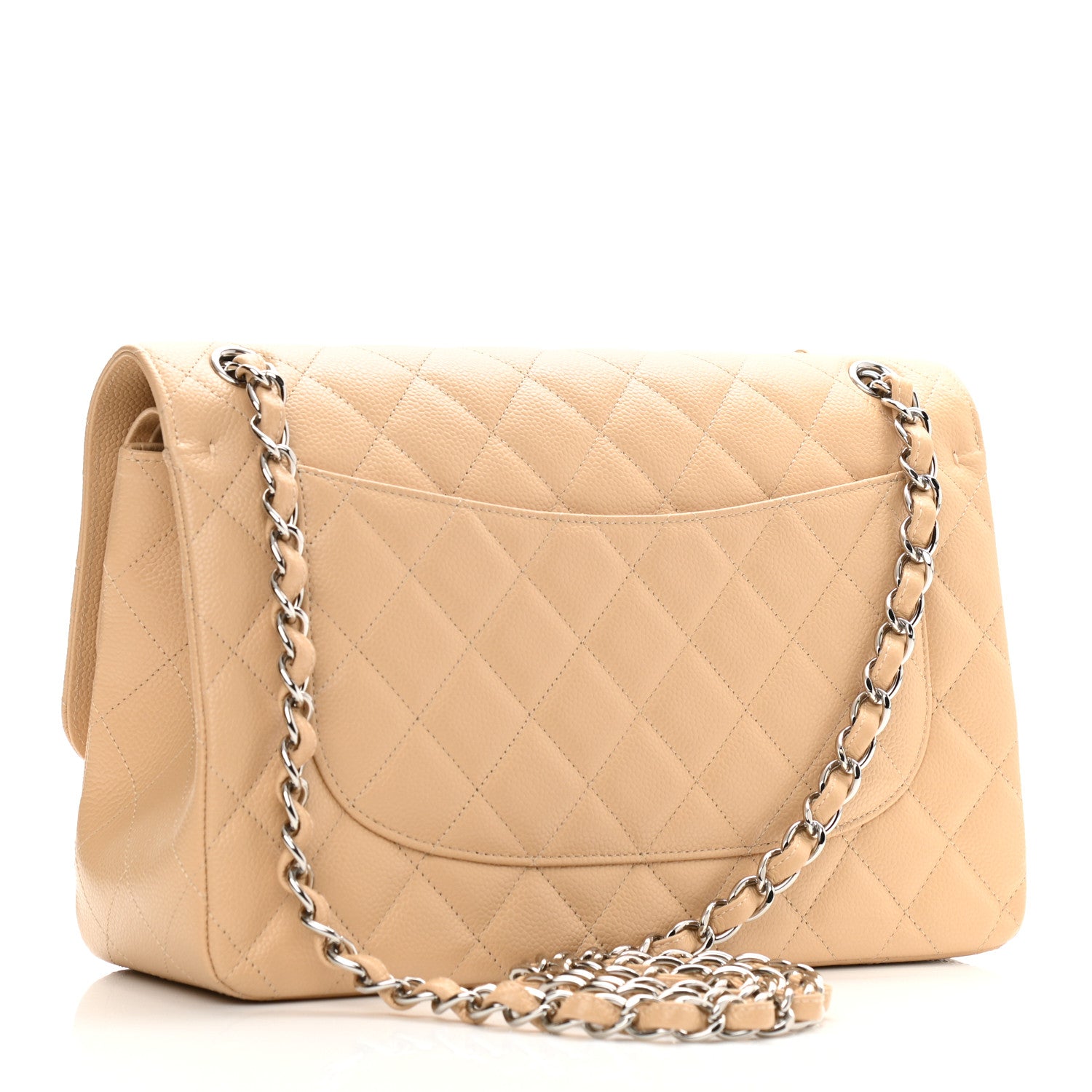 Chanel Caviar Quilted Jumbo Double Flap Beige Clair 3 of 10