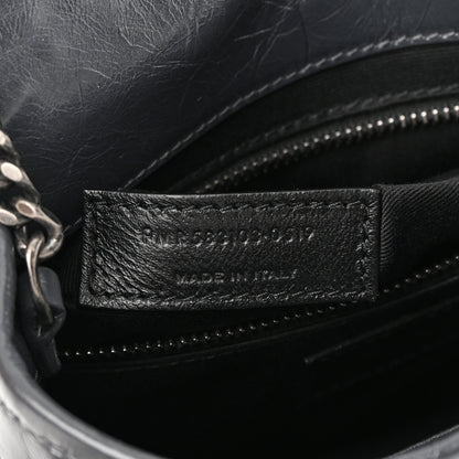 Saint Laurent Crinkled Calfskin Matelasse Monogram Niki Chain Wallet Fog 9 of 12
