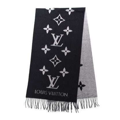 Louis Vuitton Cashmere Monogram Reykjavik Scarf Black 2 of 3