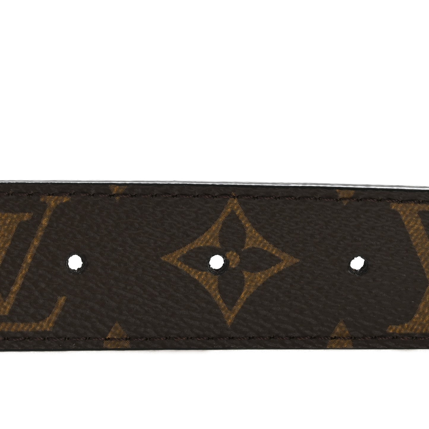 Calfskin Monogram 30mm LV Initiales Reversible Belt 85 34 Black