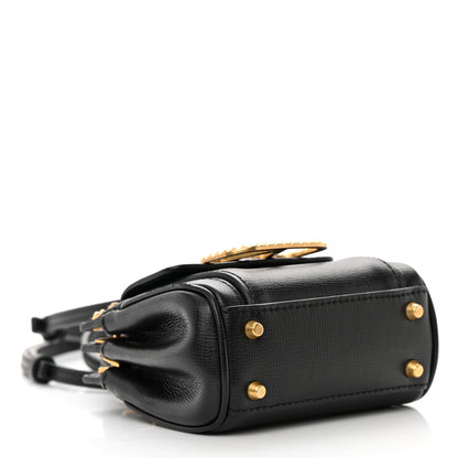 Valentino Garavani Grainy Calfskin Micro Rockstud Alcove Top-Handle Bag Black 4 of 14