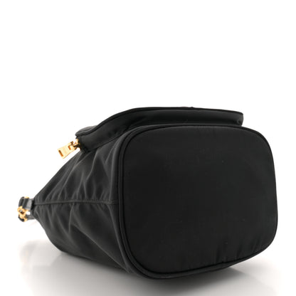 Prada Saffiano Tessuto Nylon Mini Bucket Crossbody Bag Black 4 of 11