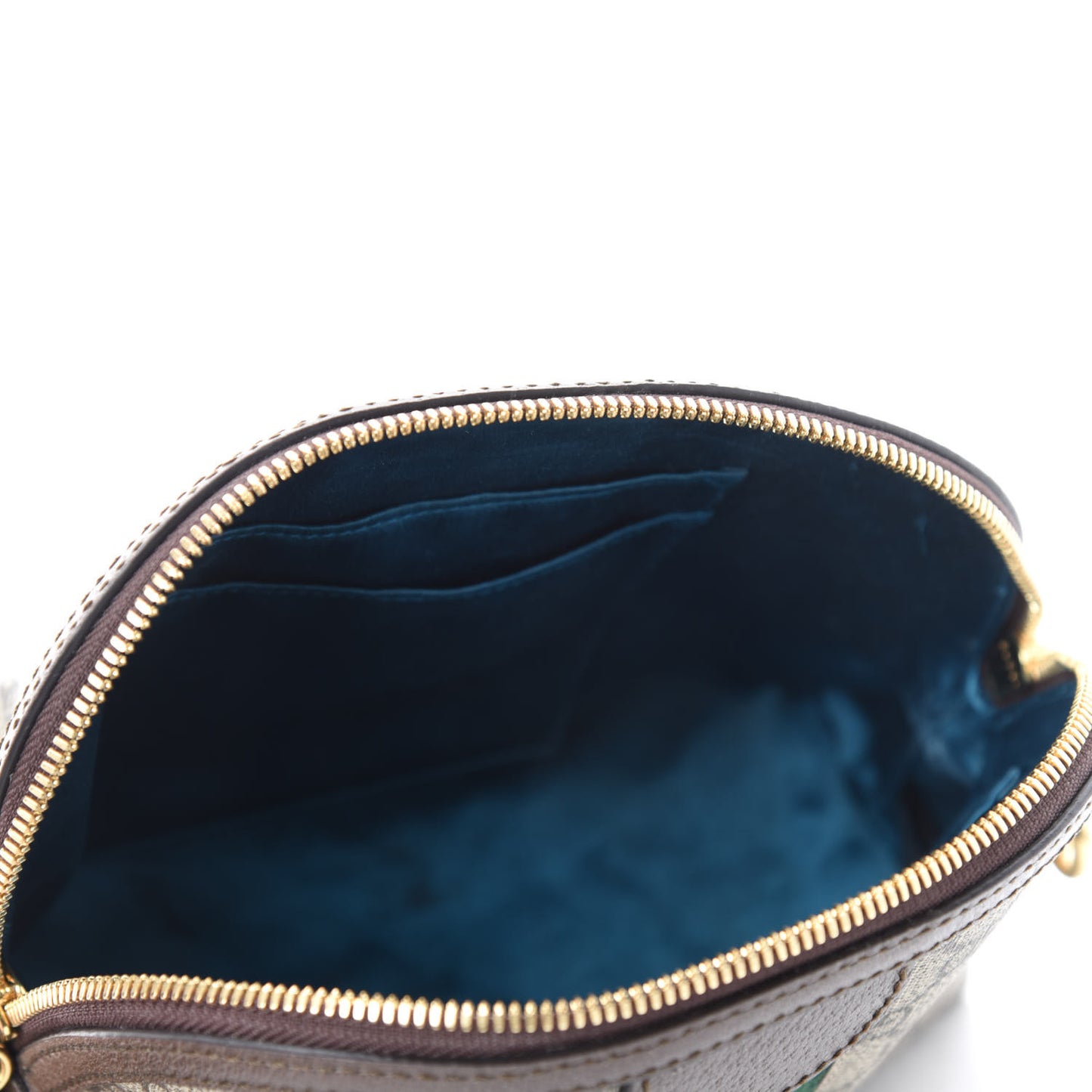 GG Supreme Monogram Textured Dollar Calfskin Web Small Ophidia Dome Shoulder Bag Beige Ebony New Acero