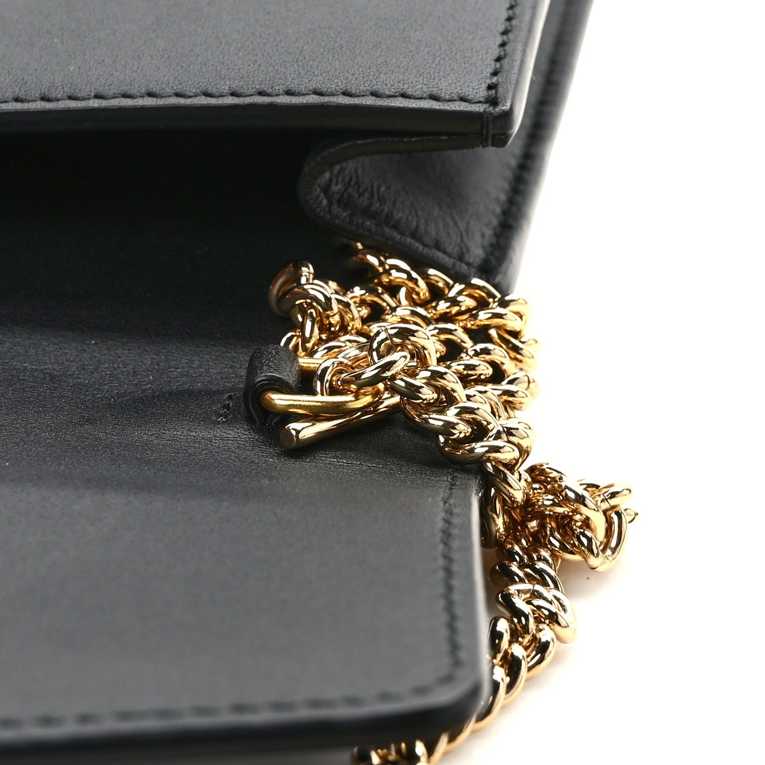 Gucci Calfskin Super Mini Sylvie Chain Shoulder Bag Black 12 of 12