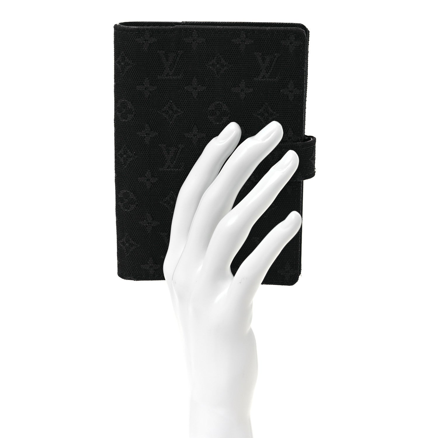 Louis Vuitton Mini Lin Small Ring Agenda Cover Black 2 of 6
