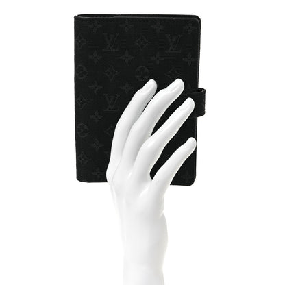 Louis Vuitton Mini Lin Small Ring Agenda Cover Black 2 of 6
