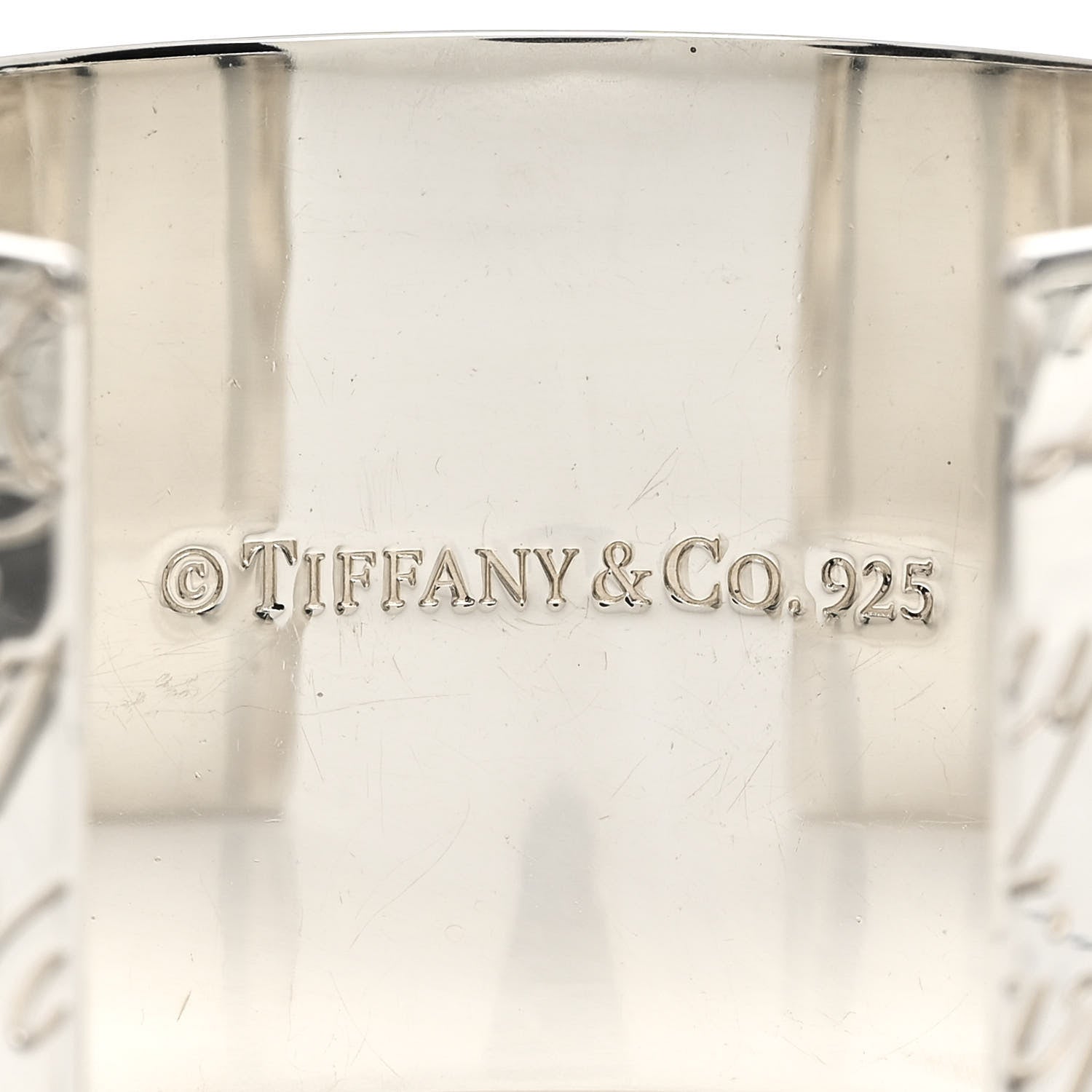 Tiffany Sterling Silver Wide Notes Cuff Bracelet 3 of 3