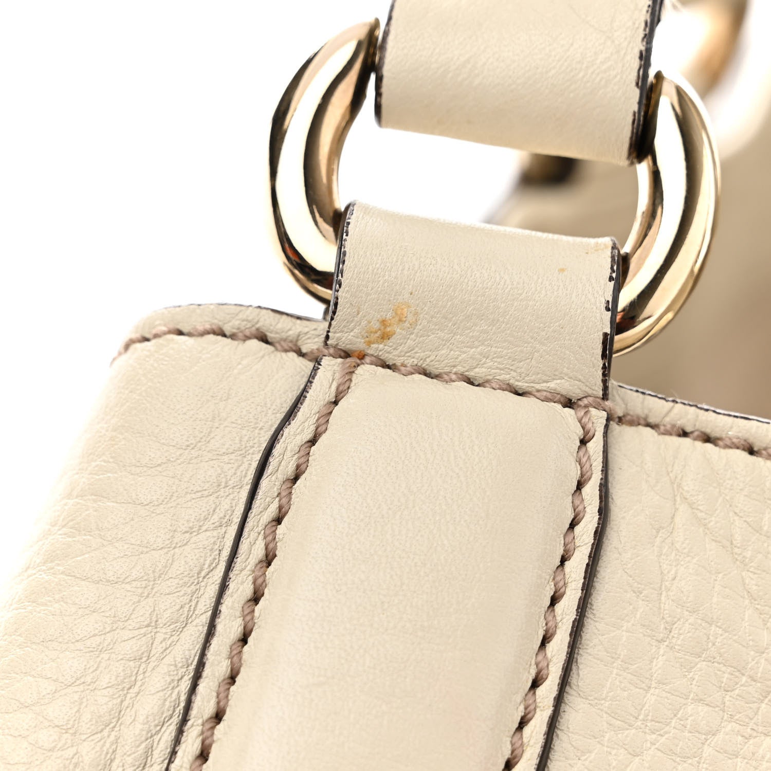 Gucci Pebbled Calfskin Medium Soho Shoulder Bag Off White 13 of 14