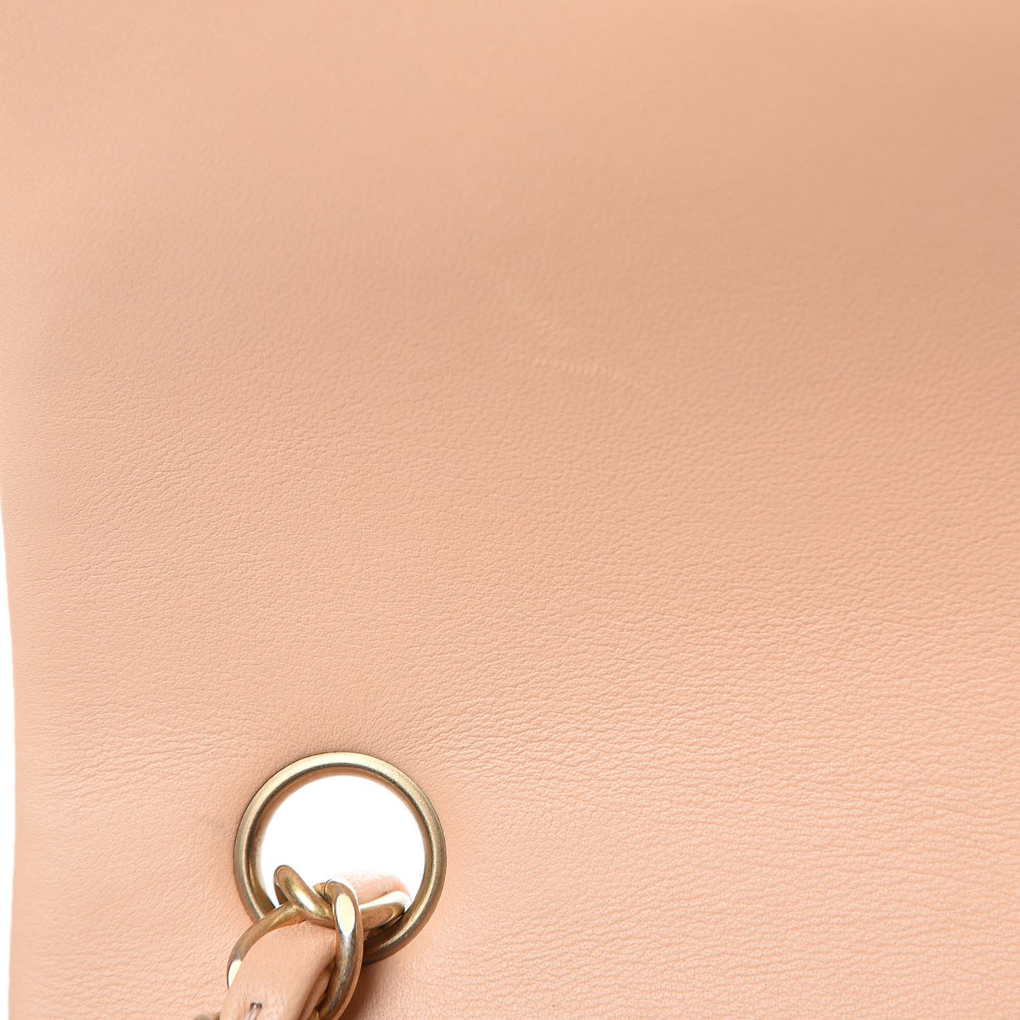 Lambskin Quilted Mini Rectangular Flap Beige