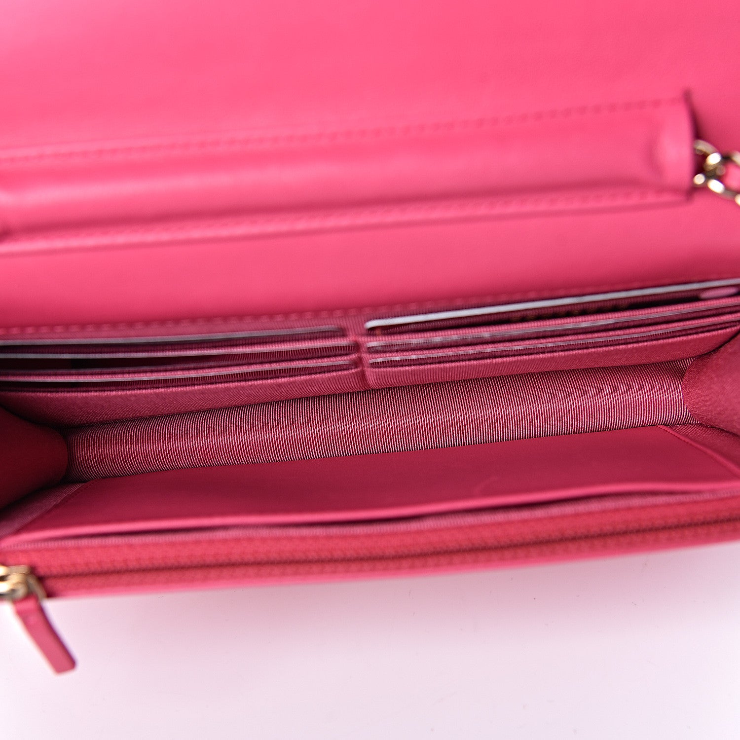 Chanel Lambskin Quilted Wallet On Chain WOC Pink 5 of 16