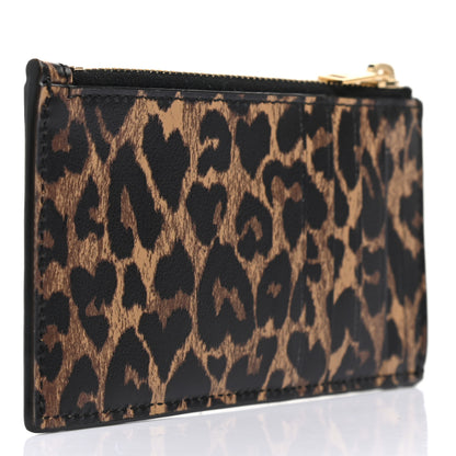 Saint Laurent Calfskin Leopard Print Monogram 5 Fragments Zip Pouch Card Holder 3 of 7