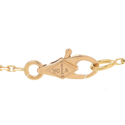 Van Cleef & Arpels 18K Yellow Gold Mother of Pearl Sweet Alhambra Pendant Necklace 5 of 8
