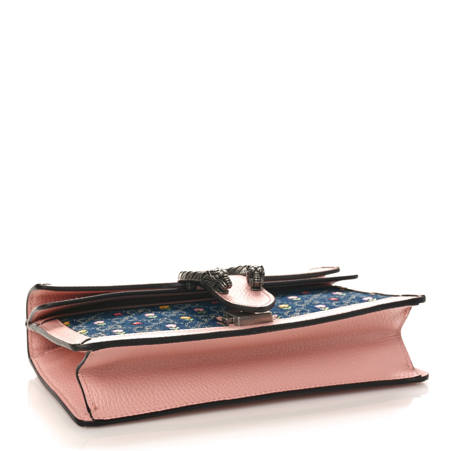 New Denim Dollar Calfskin Floral GG Monogram Small Dionysus Shoulder Bag Blue Tea Multicolor Powder Pink