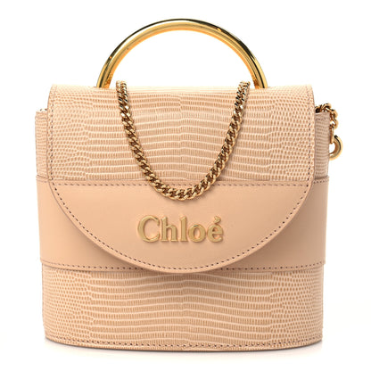 Chloe Calfskin Lizard Embossed Small Aby Lock Delicate Pink 1 of 8