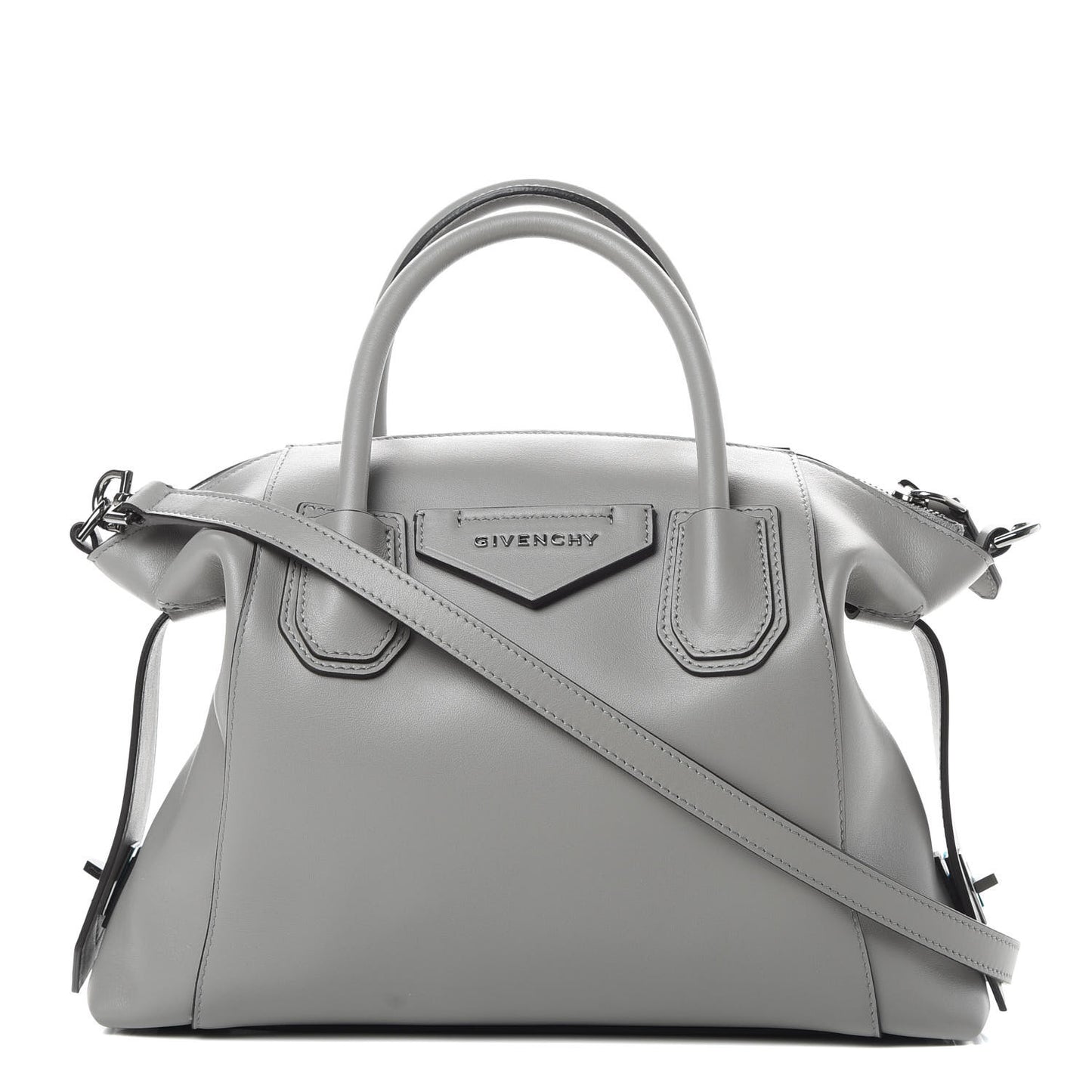 Calfskin Small Soft Antigona Pearl Grey