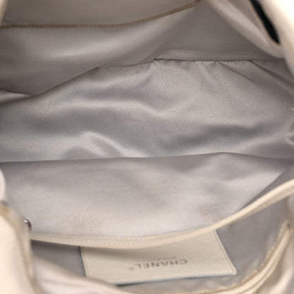 Chanel Glazed Calfskin XL On The Road Flap Light Grey 5 of 12