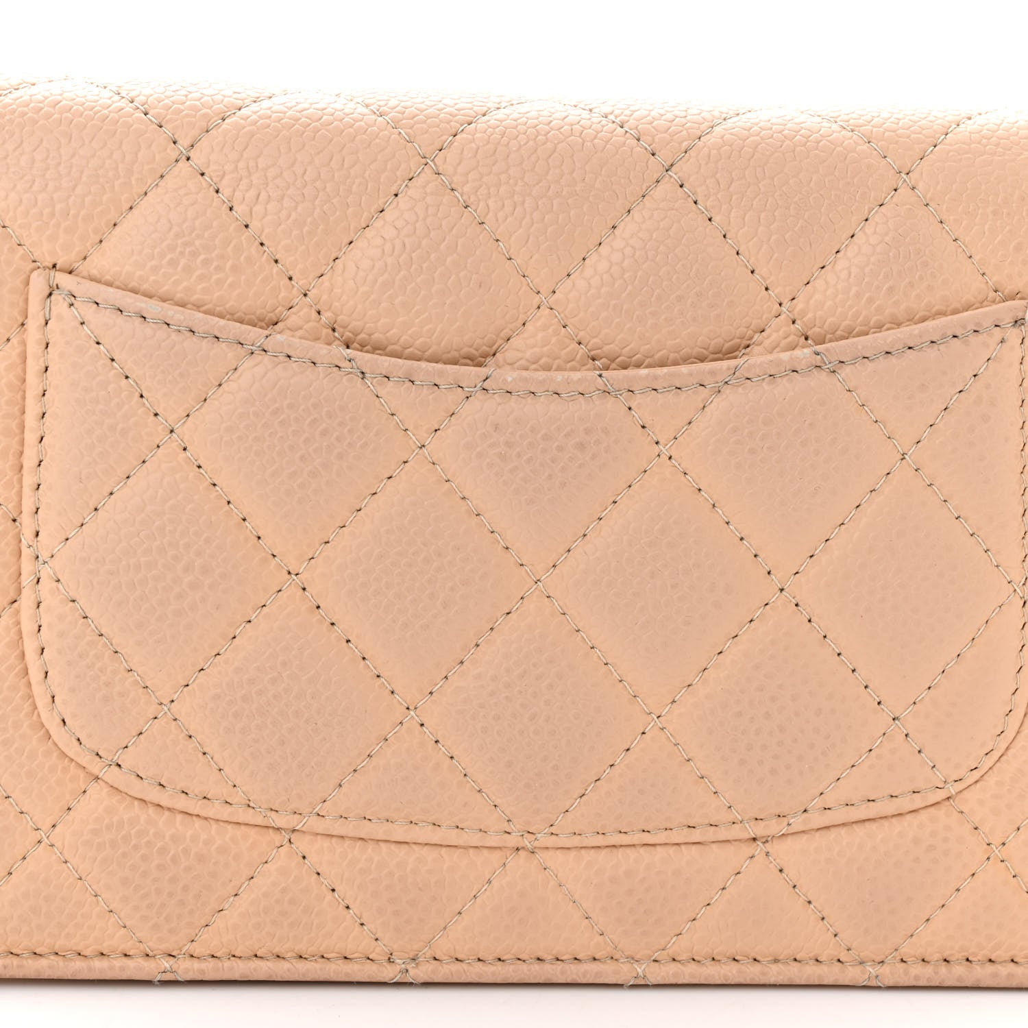 Chanel Caviar Quilted Wallet on Chain WOC Beige 14 of 18